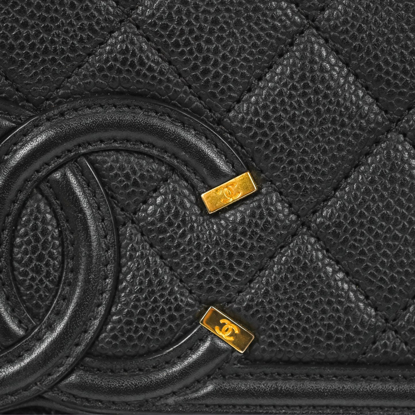 Chanel Quilted Medium CC Filigree Flap Black Caviar