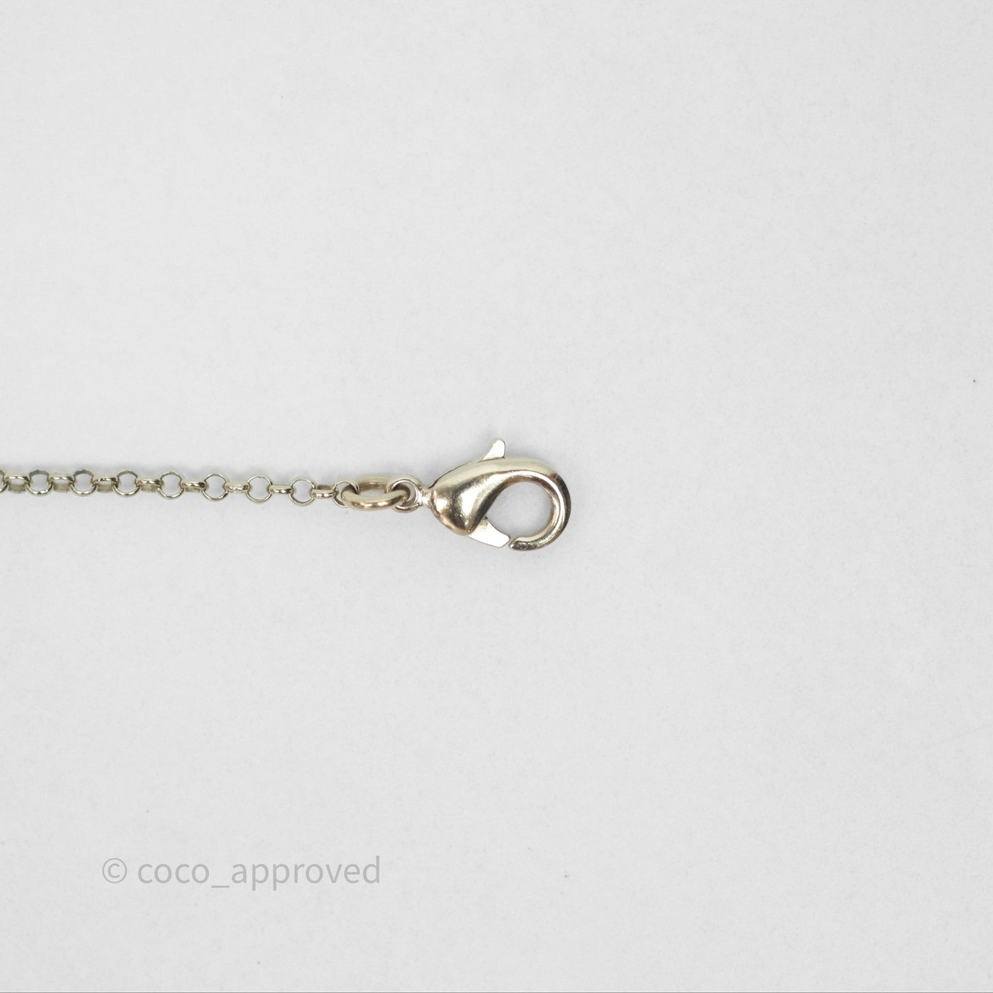 Chanel Crystal CC Pearl Heart Pendant Necklace Gold Tone 21B