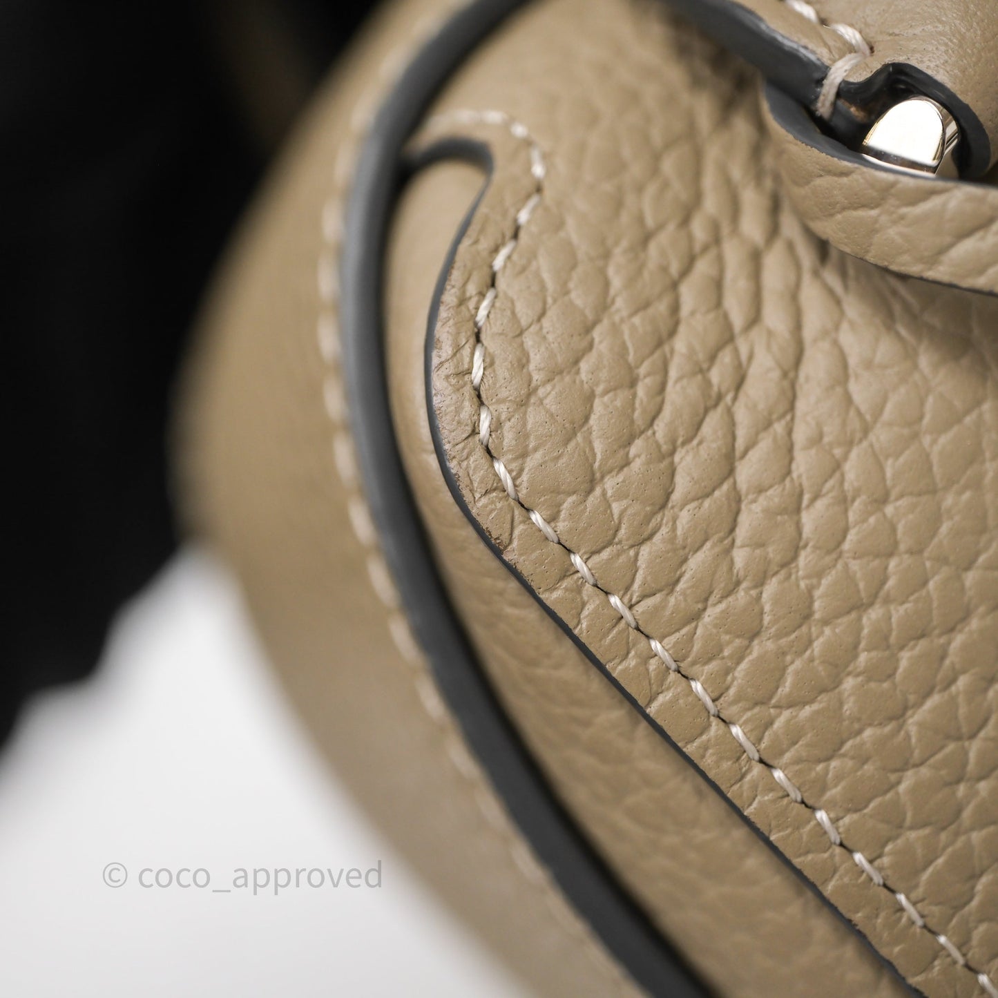 Delvaux Cool Box Nano Ivory Taurillon Soft Grained Calfskin Palladium Hardware