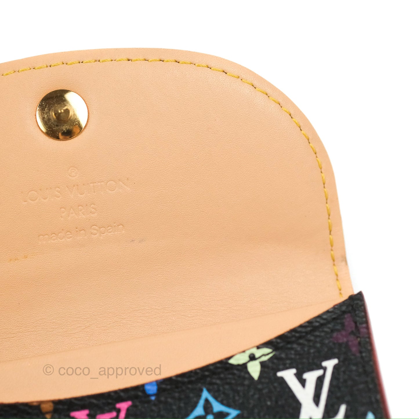 Louis Vuitton Monogram Multicolor Business Card Holder Black