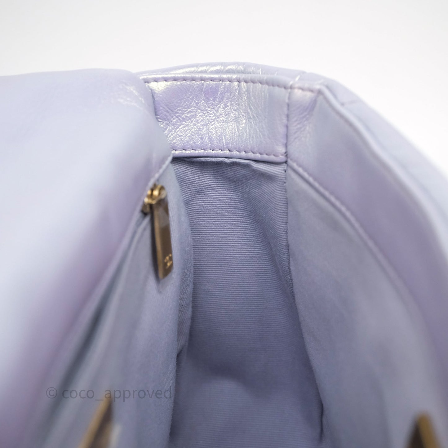 Chanel 19 Small Iridescent Purple Mixed Hardware