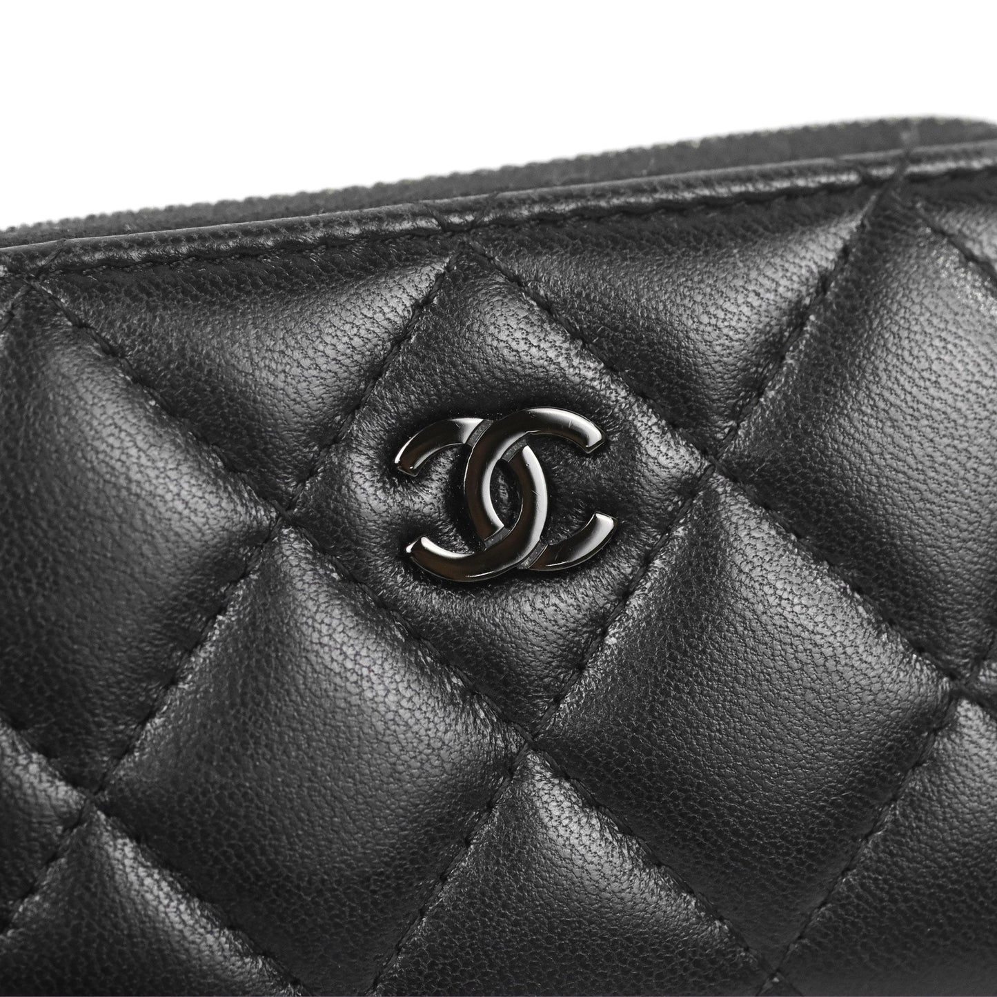 Chanel Classic Zipped Coin Purse So Black Lambskin
