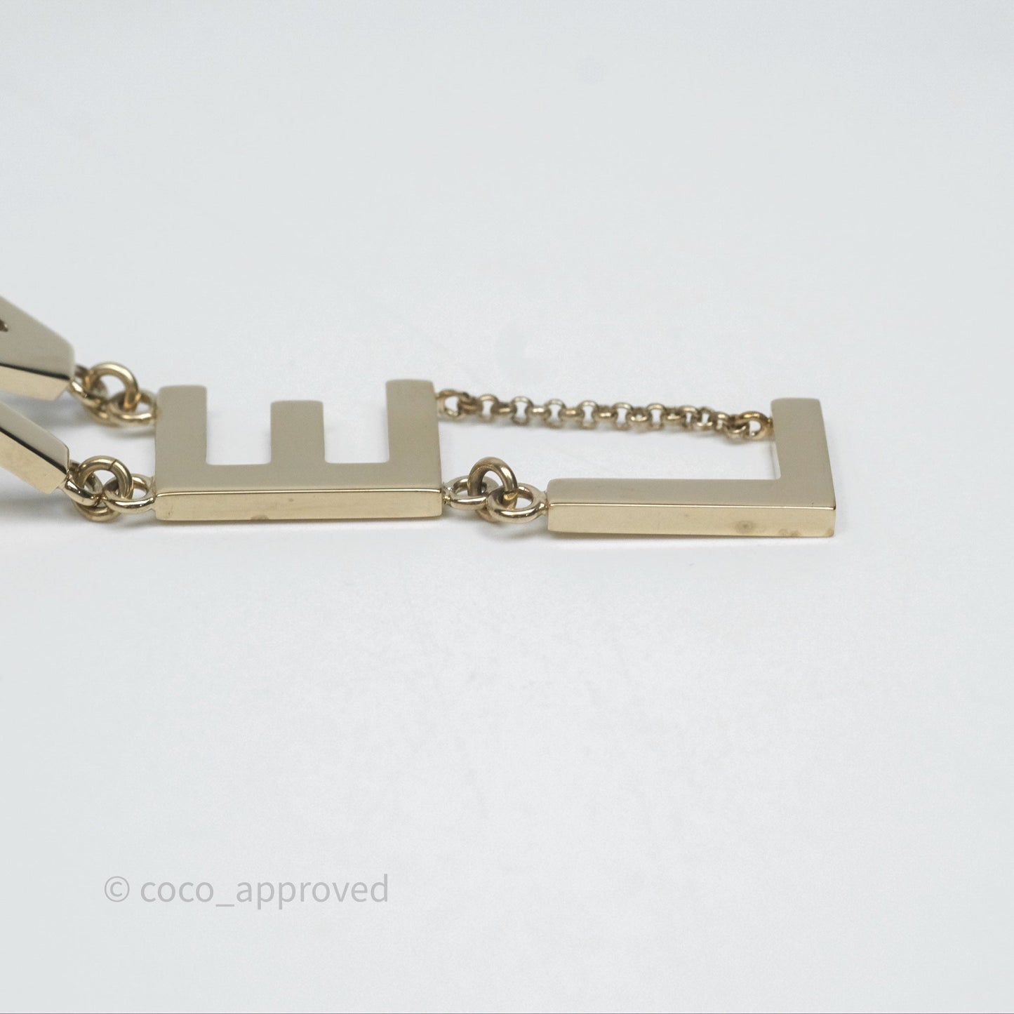 Chanel Letter Cha-Nel Logo Drop Earrings Gold Tone 20V