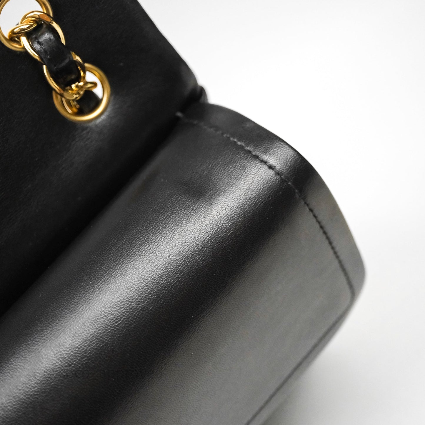 Chanel Jumbo Double Flap Quilted Black Lambskin Gold Hardware⁣⁣