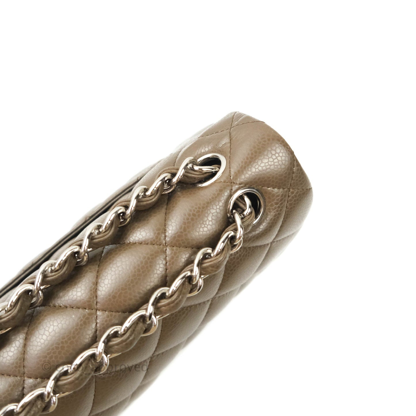 Chanel Jumbo Double Flap Taupe Caviar Silver Hardware⁣⁣