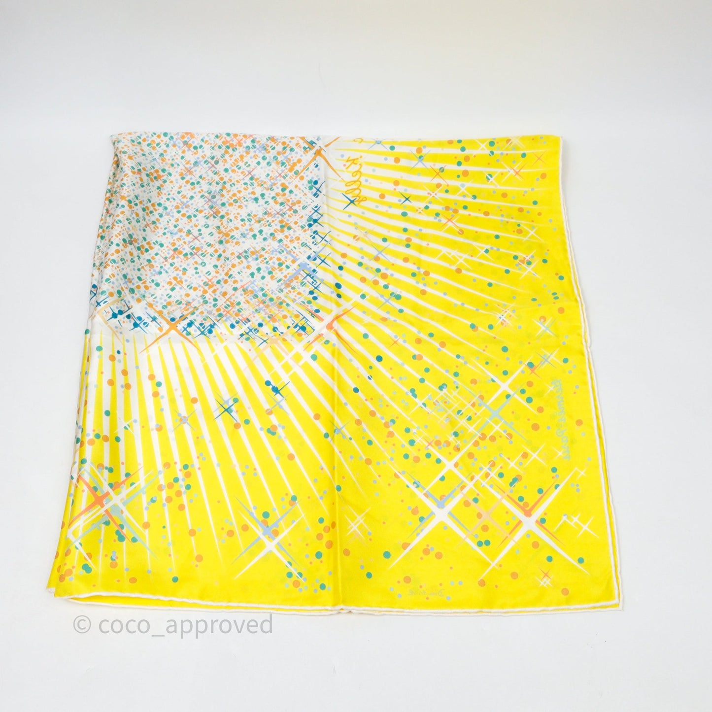 Hermes Magic Kelly Scarf Yellow 90