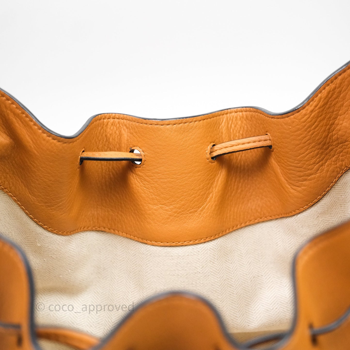 Loewe Small Hammock Drawstring Light Caramel Calfskin
