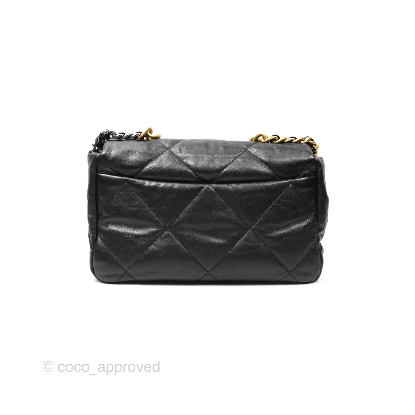 Chanel 19 Medium Black Goatskin Mixed Hardware