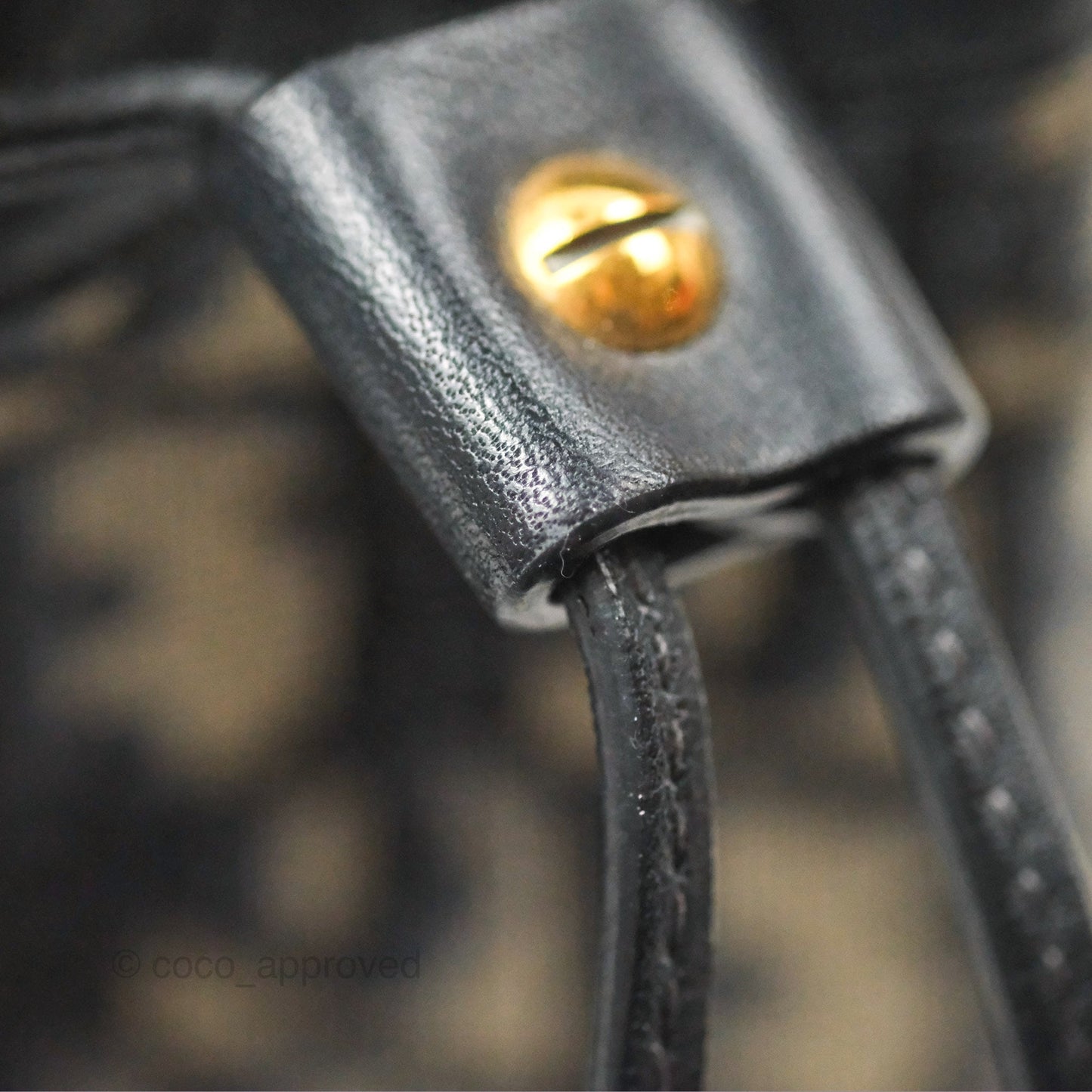 Dior Drawstring Chain Bucket Bag Navy Oblique Canvas