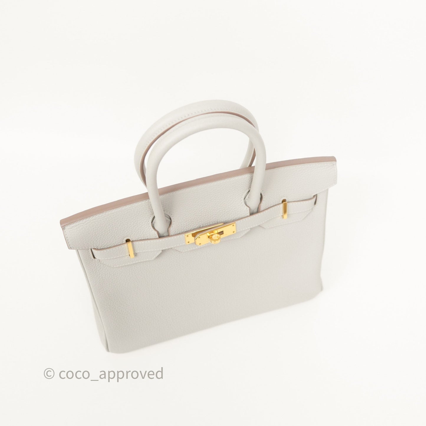 Hermès Birkin 30 Retourne Gris Perle 80 Togo Gold Hardware