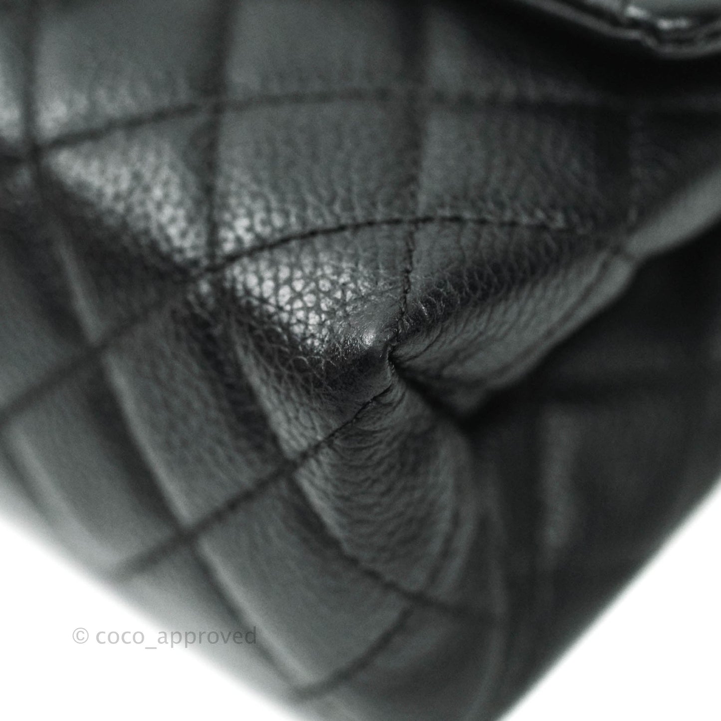 Chanel Reissue Quilted Caviar Belt Bag Black Silver Hardware