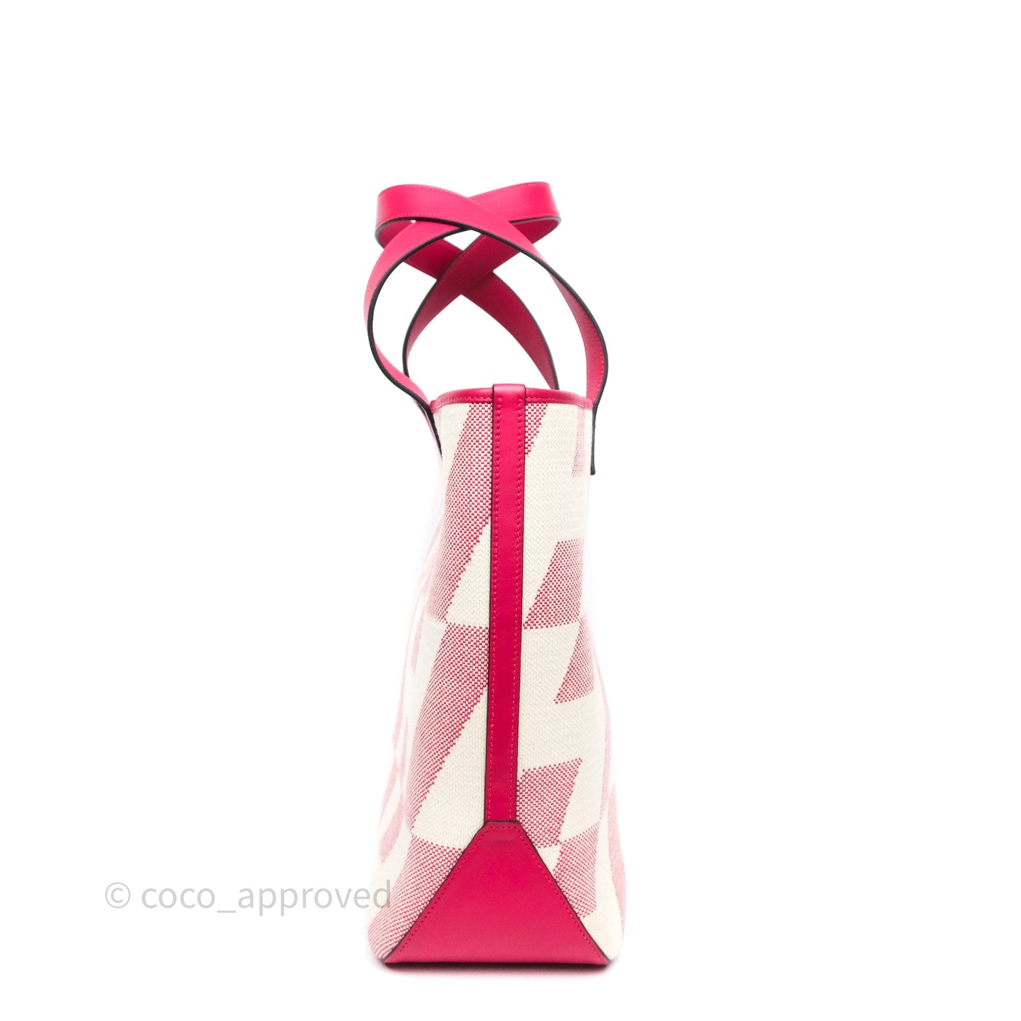 Hermès Cabas H en Biais 40 Bag Ecru / Framboise