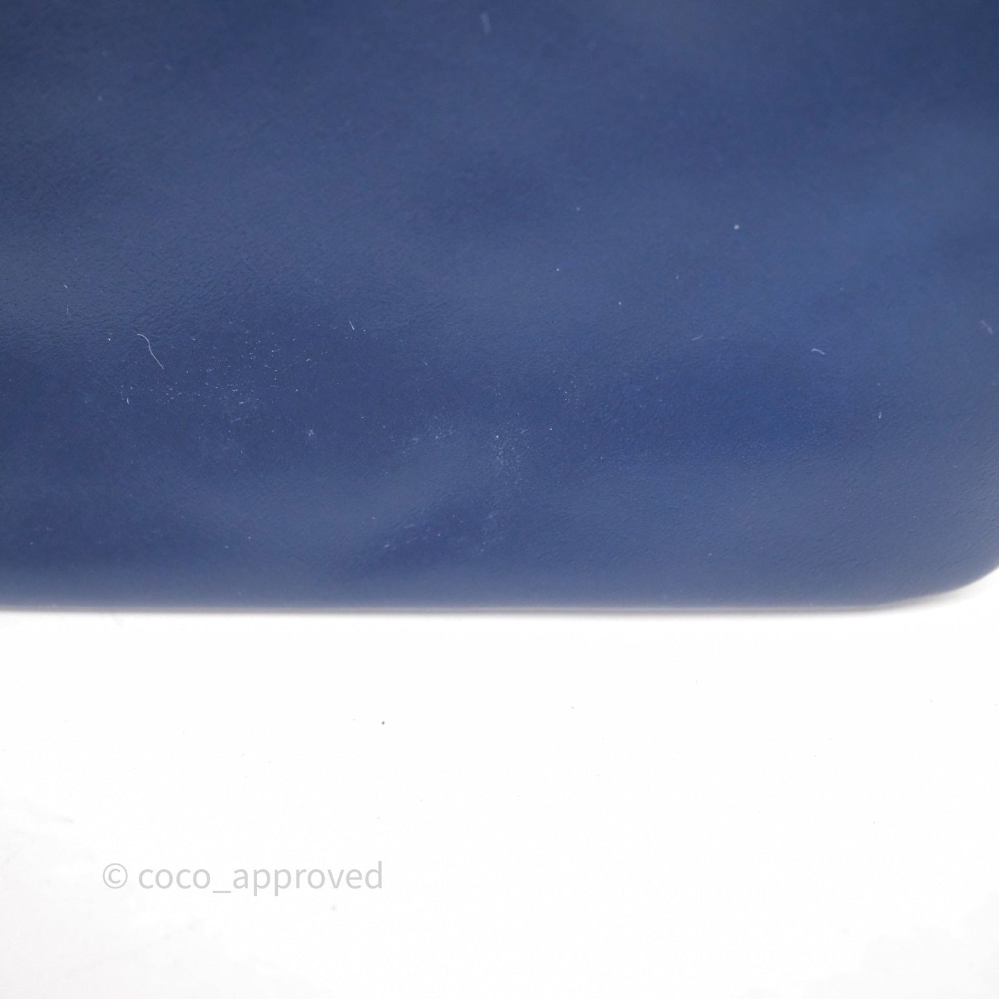 Chanel 22 Small Blue Shiny Calfskin Aged Gold Hardware