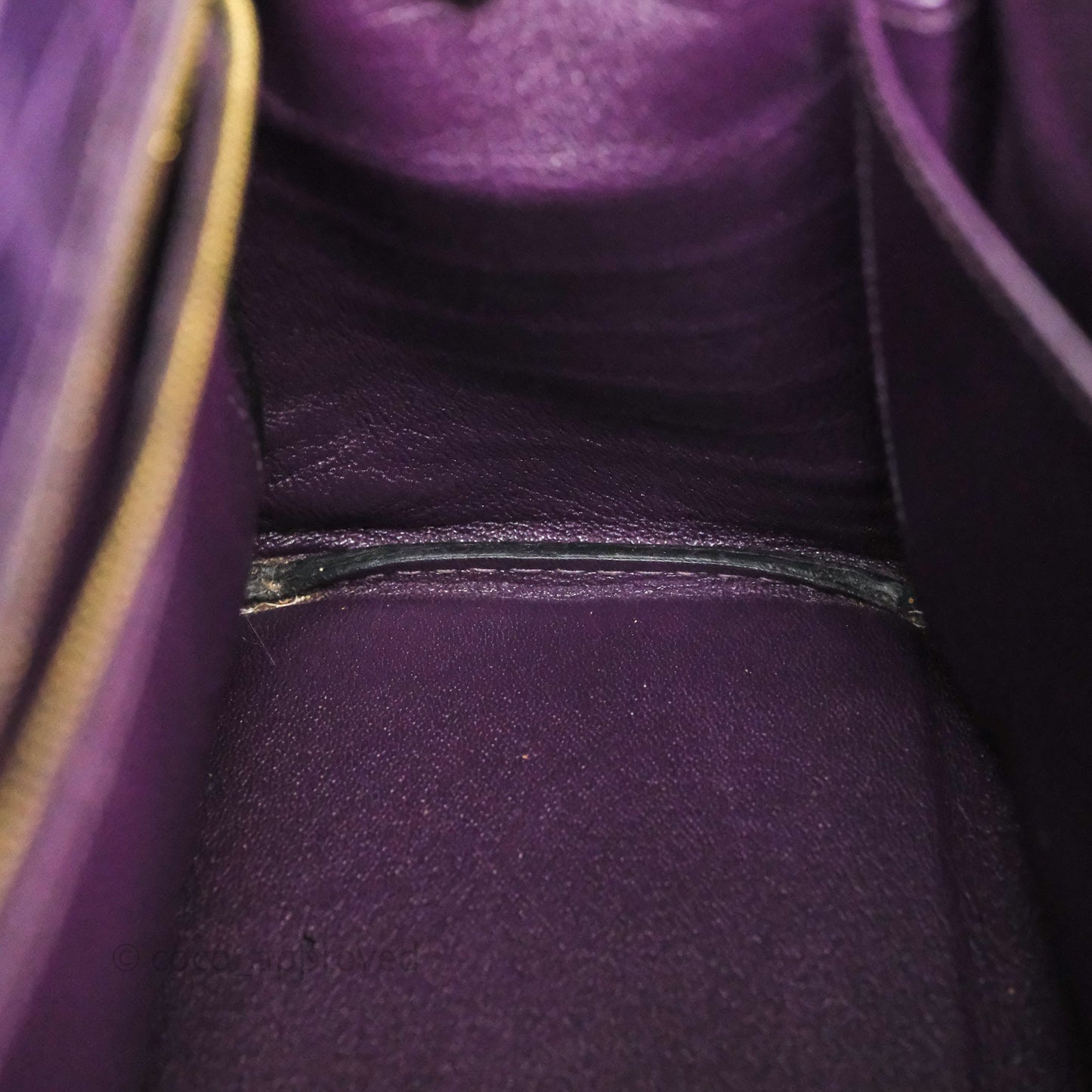 Hermès Kelly 28 Purple Crocodile Gold Hardware