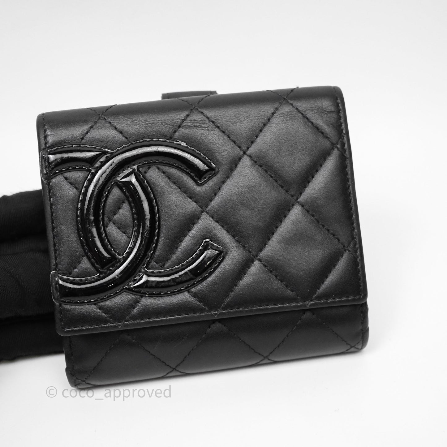 Chanel Quilted Cambon Short Wallet Black