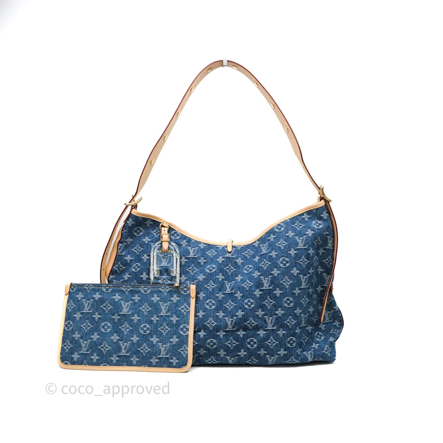 Louis Vuitton CarryAll MM Denim Blue Monogram