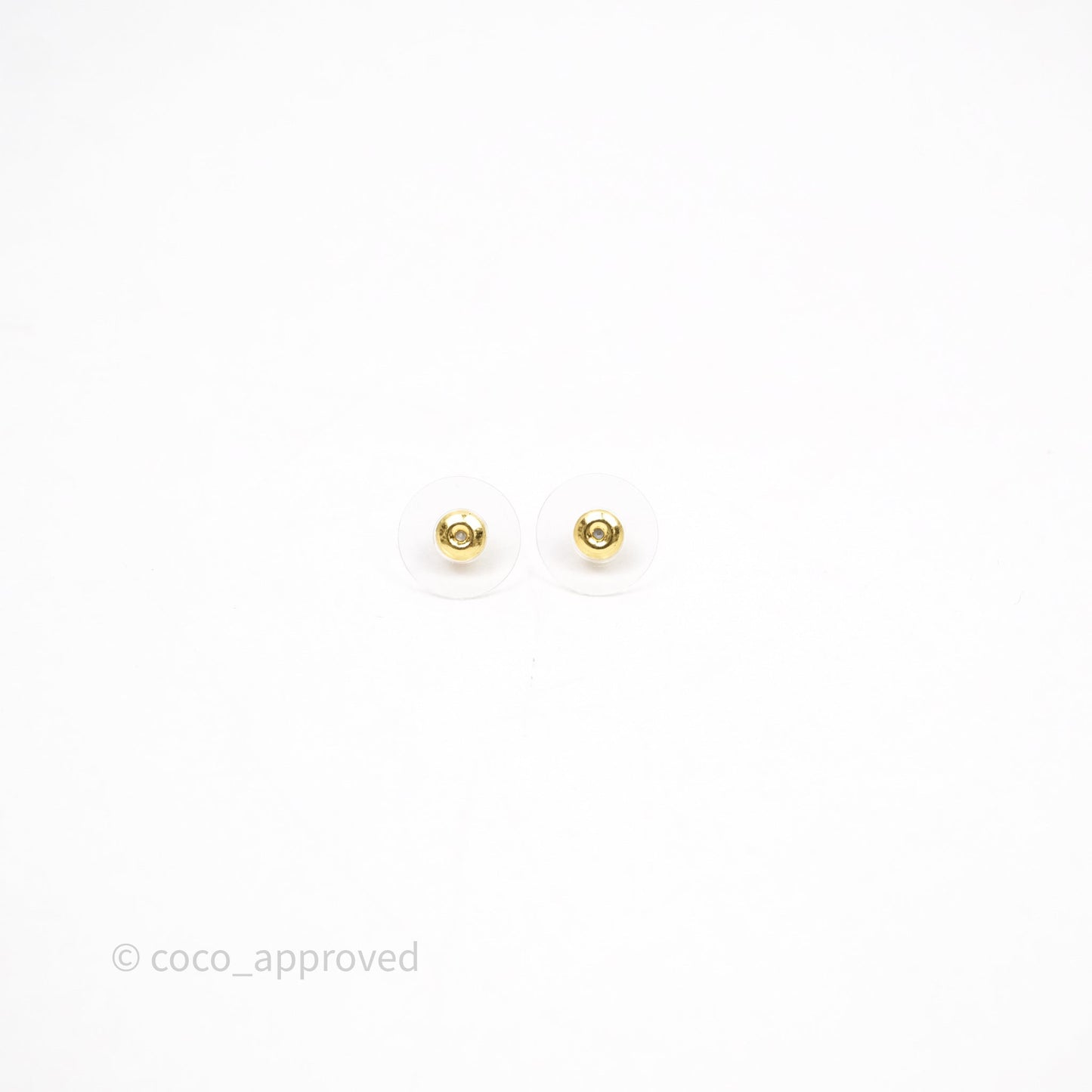 Chanel Crystal COCO Pink Heart Earrings Gold Tone 22B
