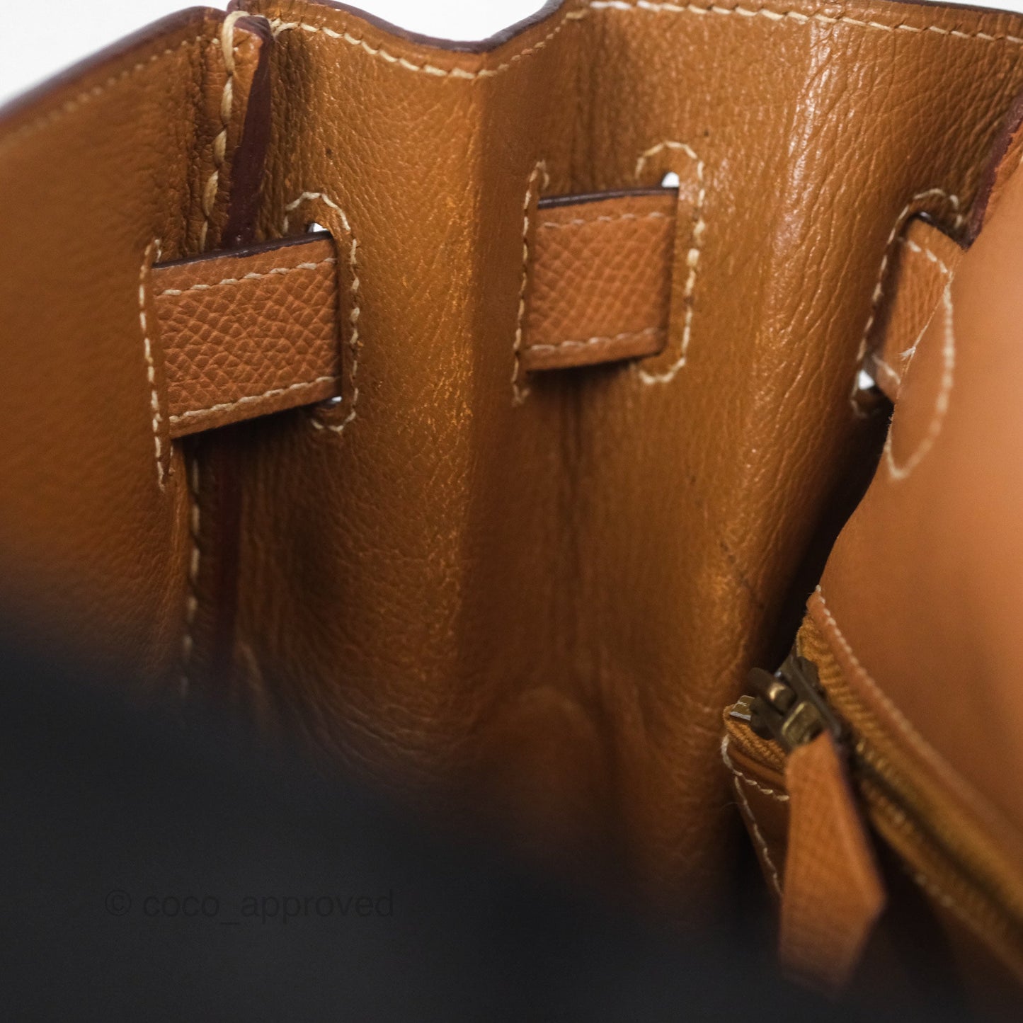 Hermes Vintage Kelly 32 Retourne Natural Gold Hardware