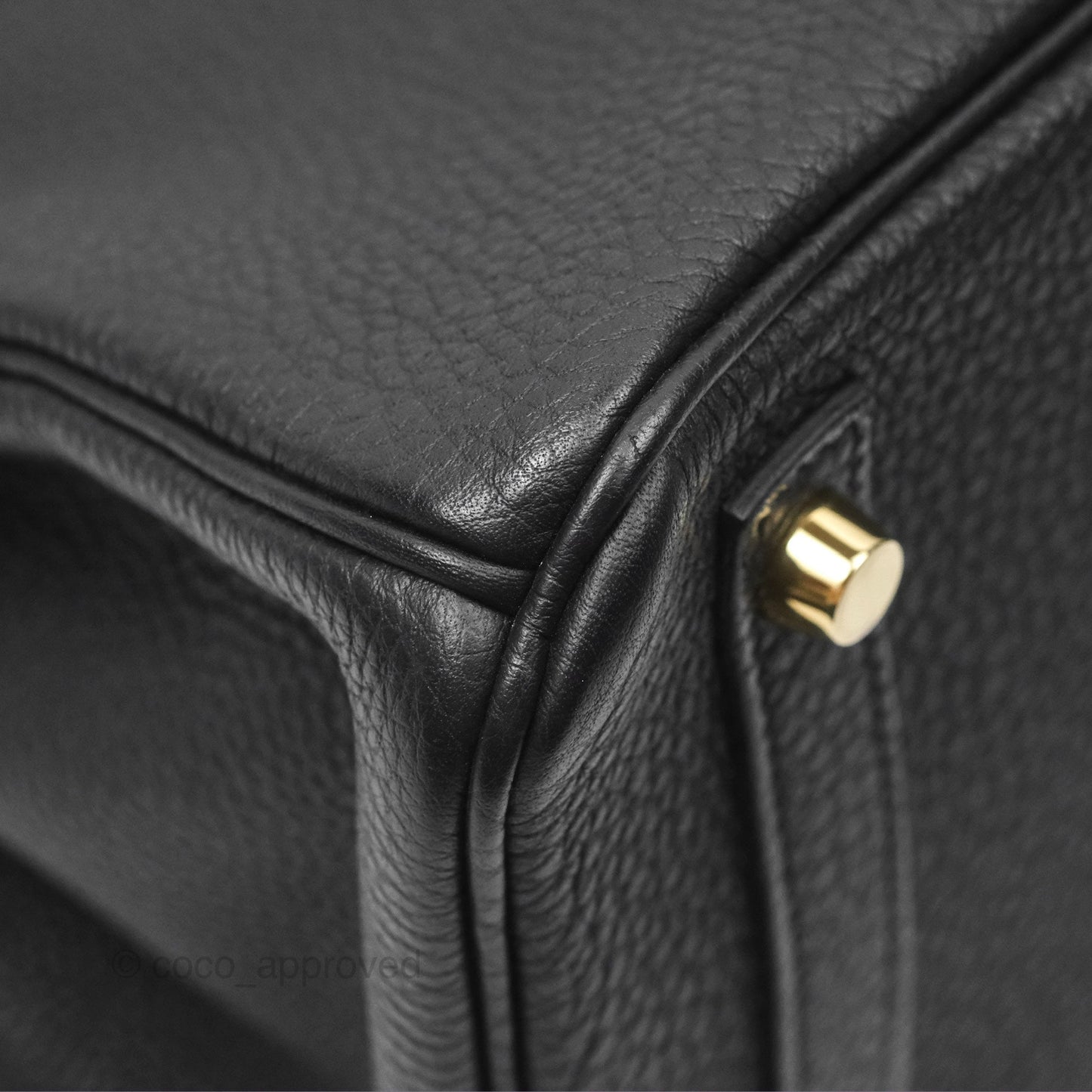 Hermès Birkin 30 Retourne Black Noir 89 Togo Gold Hardware