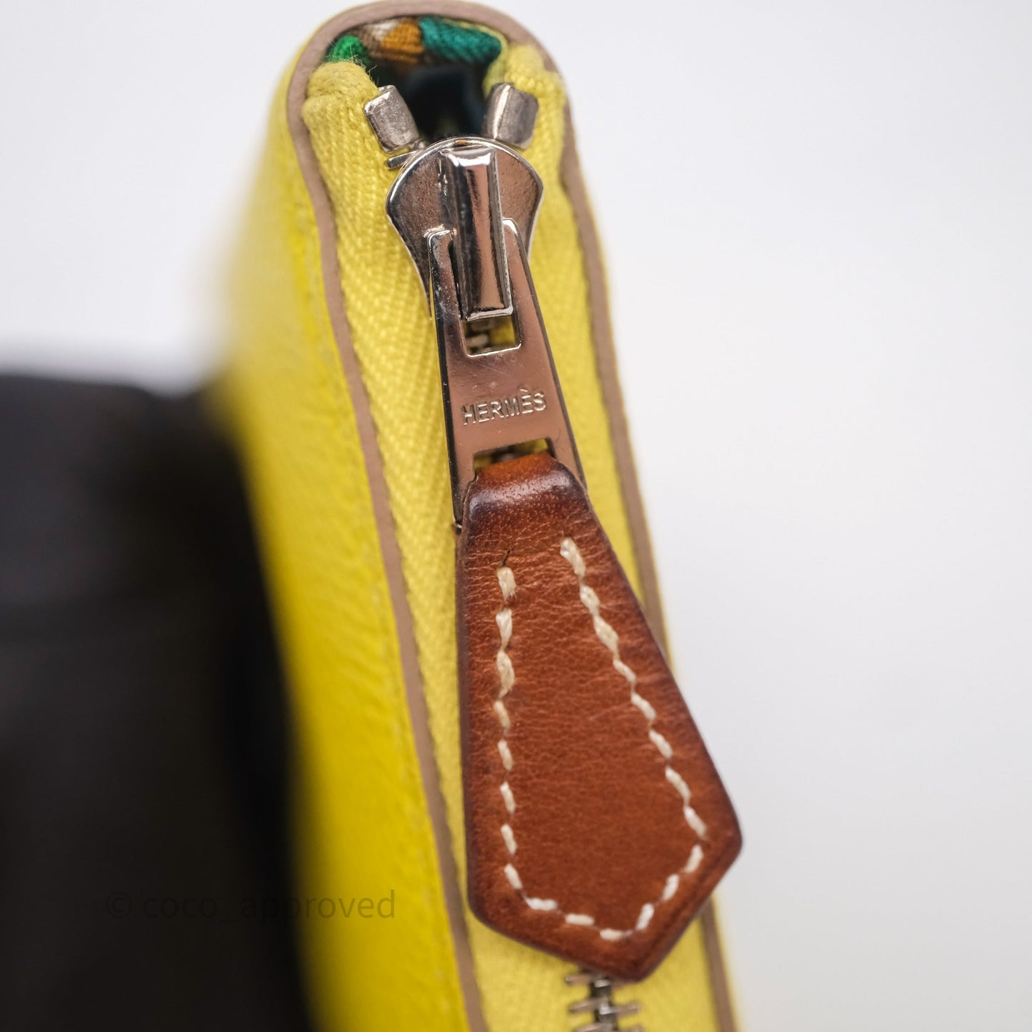 Hermès Silk In Compact Wallet Yellow Epsom
