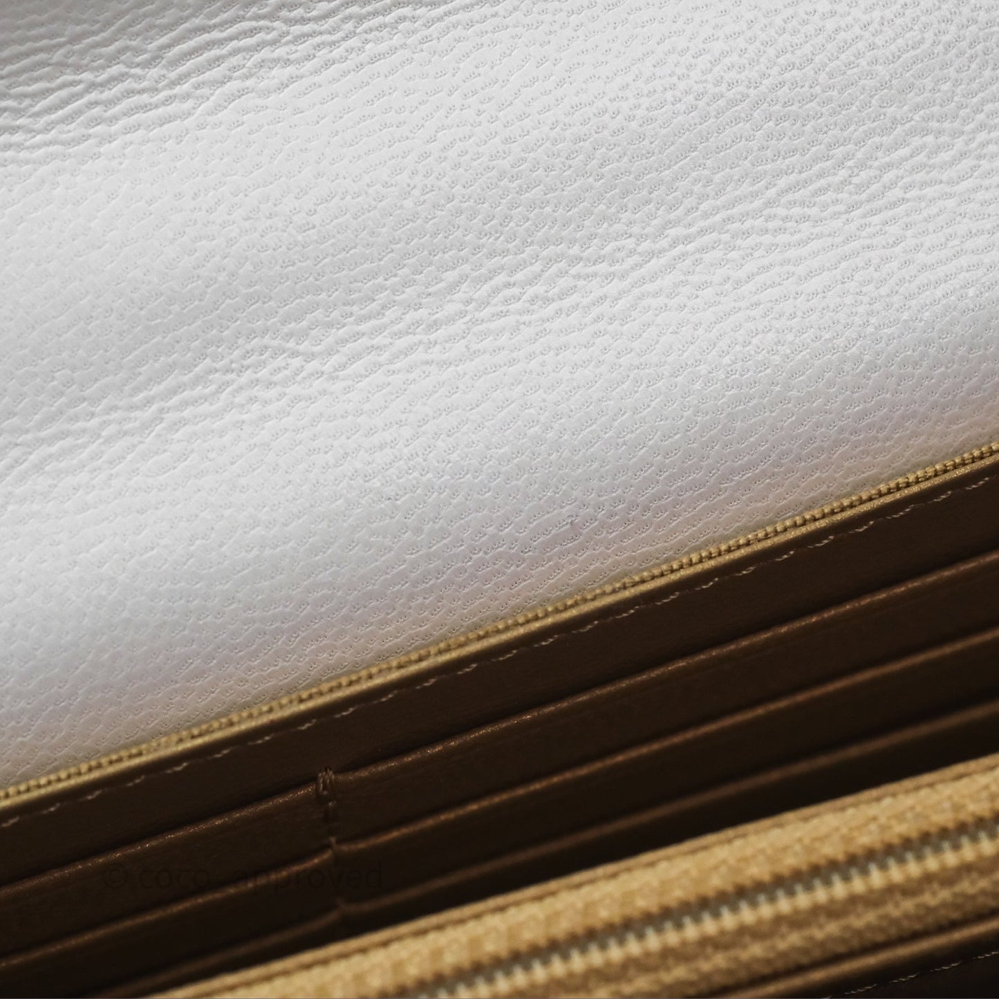 Chanel Quilted Mini Chic Pearls Flap Wallet On Chain WOC White Goatskin Aged Gold Hardware