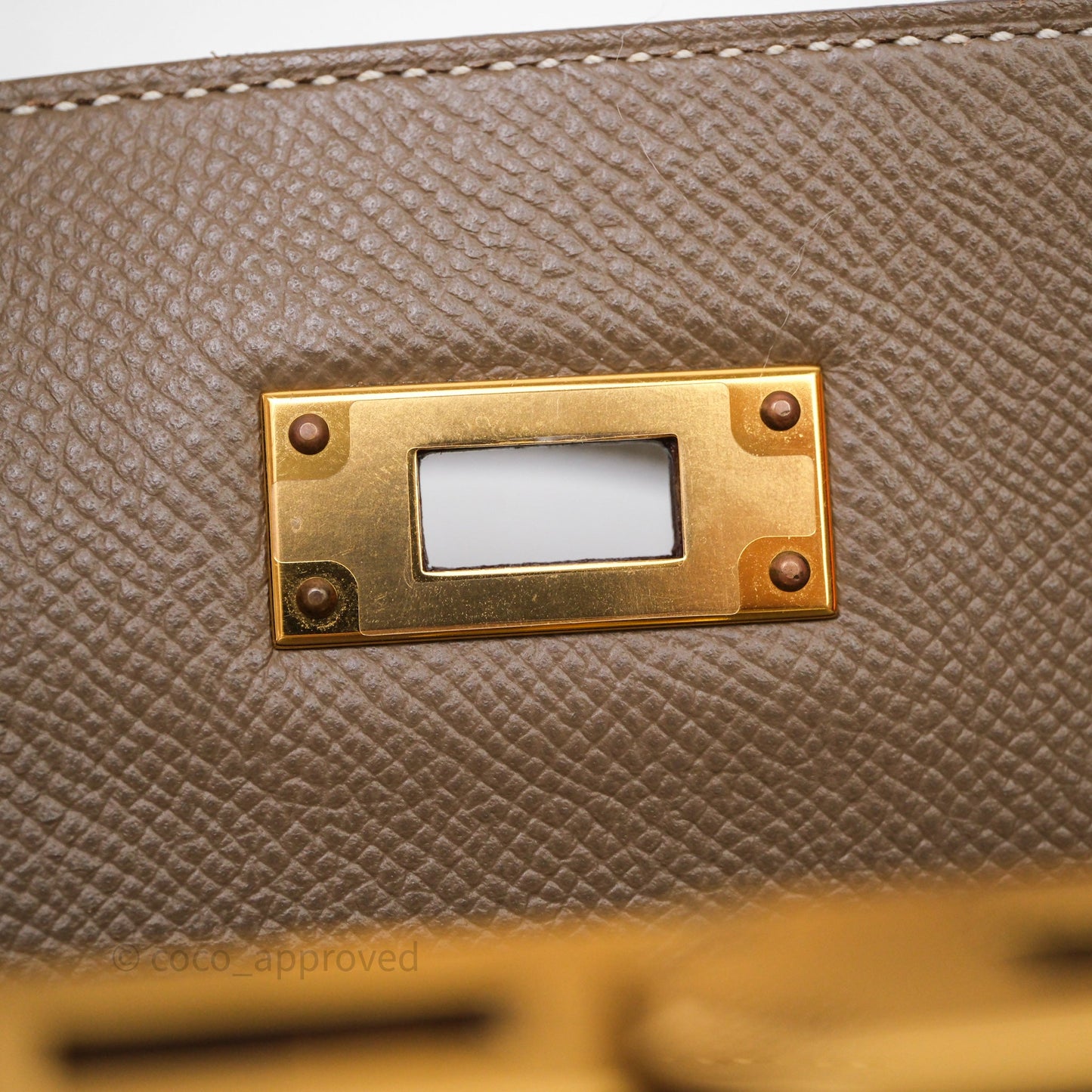 Hermès Kelly 28 Etoupe Epsom Gold Hardware