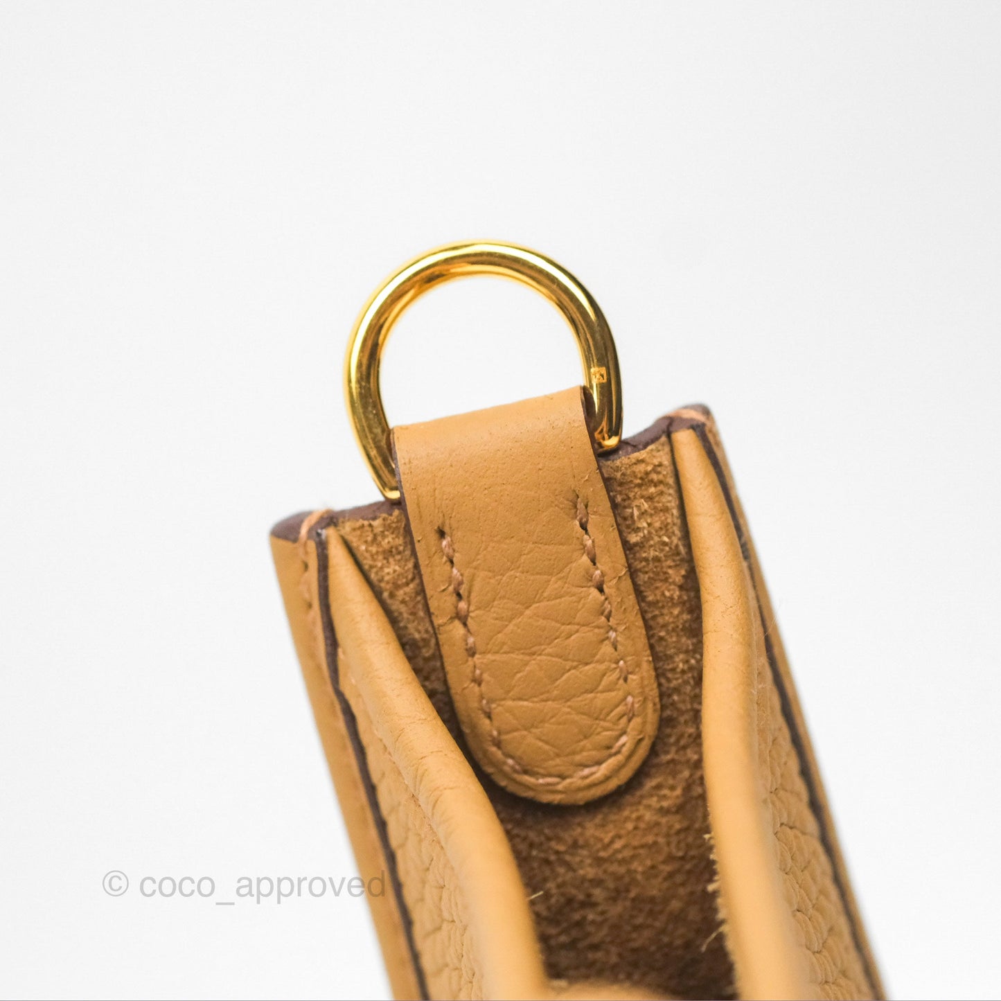 Hermès Mini Evelyne 16 Biscuit 48 Taurillon Clemence Gold Hardware