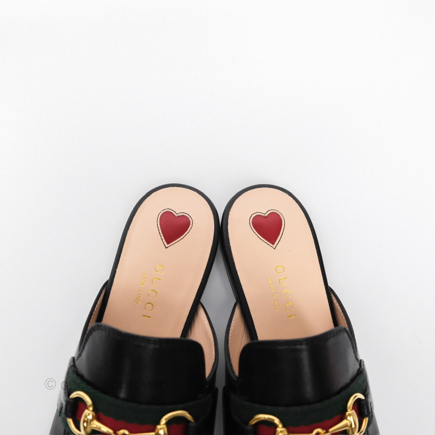 Gucci Princetown Black Leather Slippers Size 36.5