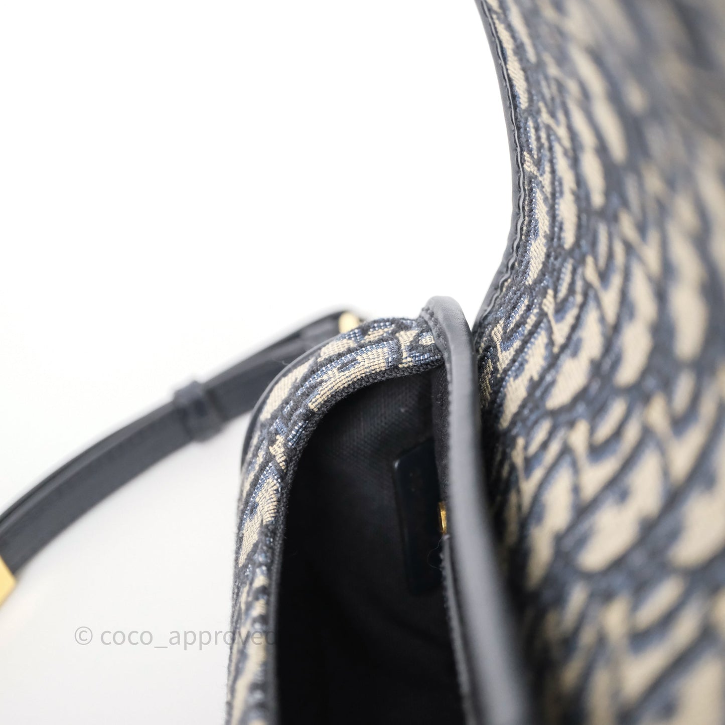 Christian Dior Bobby East-West Bag Blue Oblique Jacquard Canvas