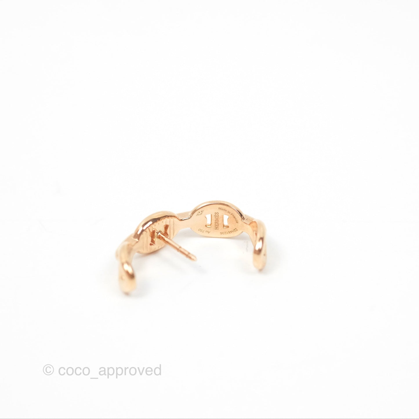 Hermès Chaine d'Ancre Enchainee Earrings Rose Gold