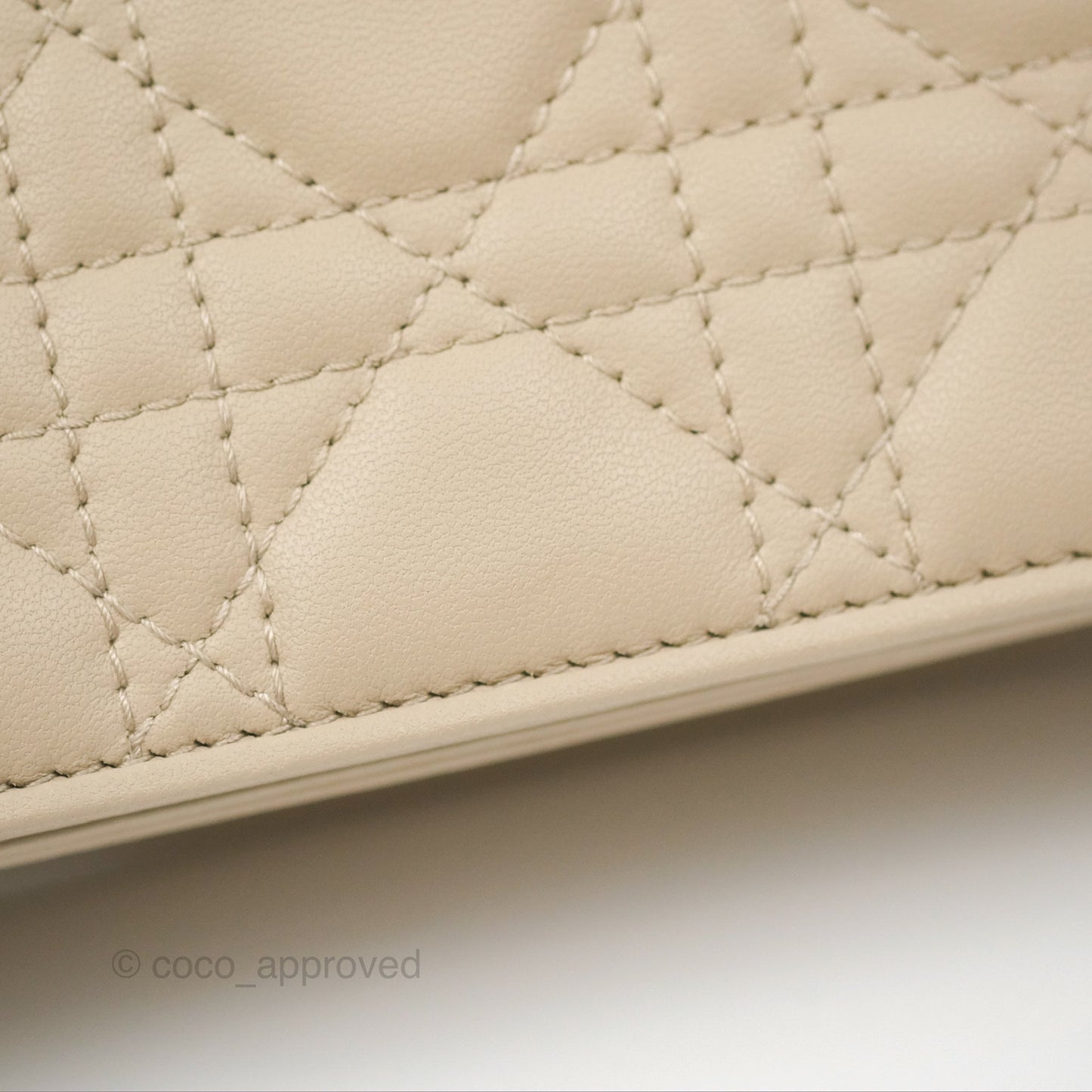 Dior Lady Dior Pouch on Chain Sand Cannage Lambskin