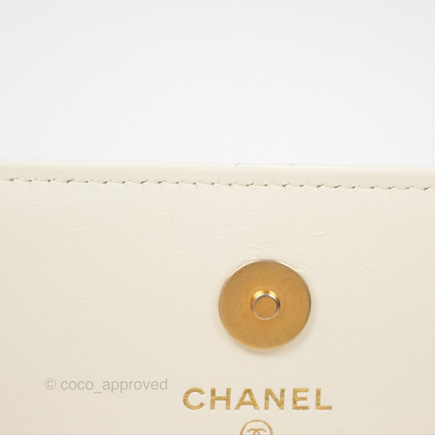 Chanel 19 Clutch With Chain Ivory White Lambskin Mixed Hardware