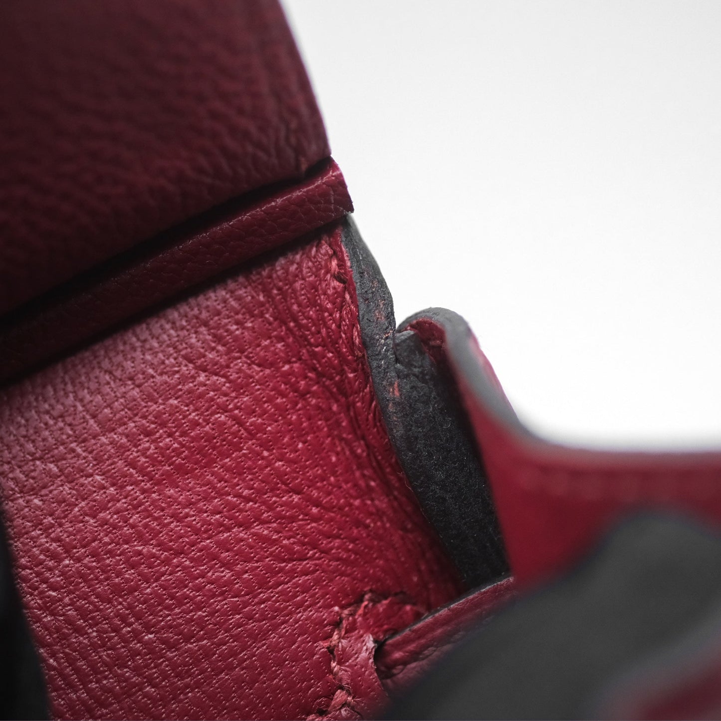 Hermès Birkin 25 Retourne Rouge Grenat K1 Togo Gold Hardware