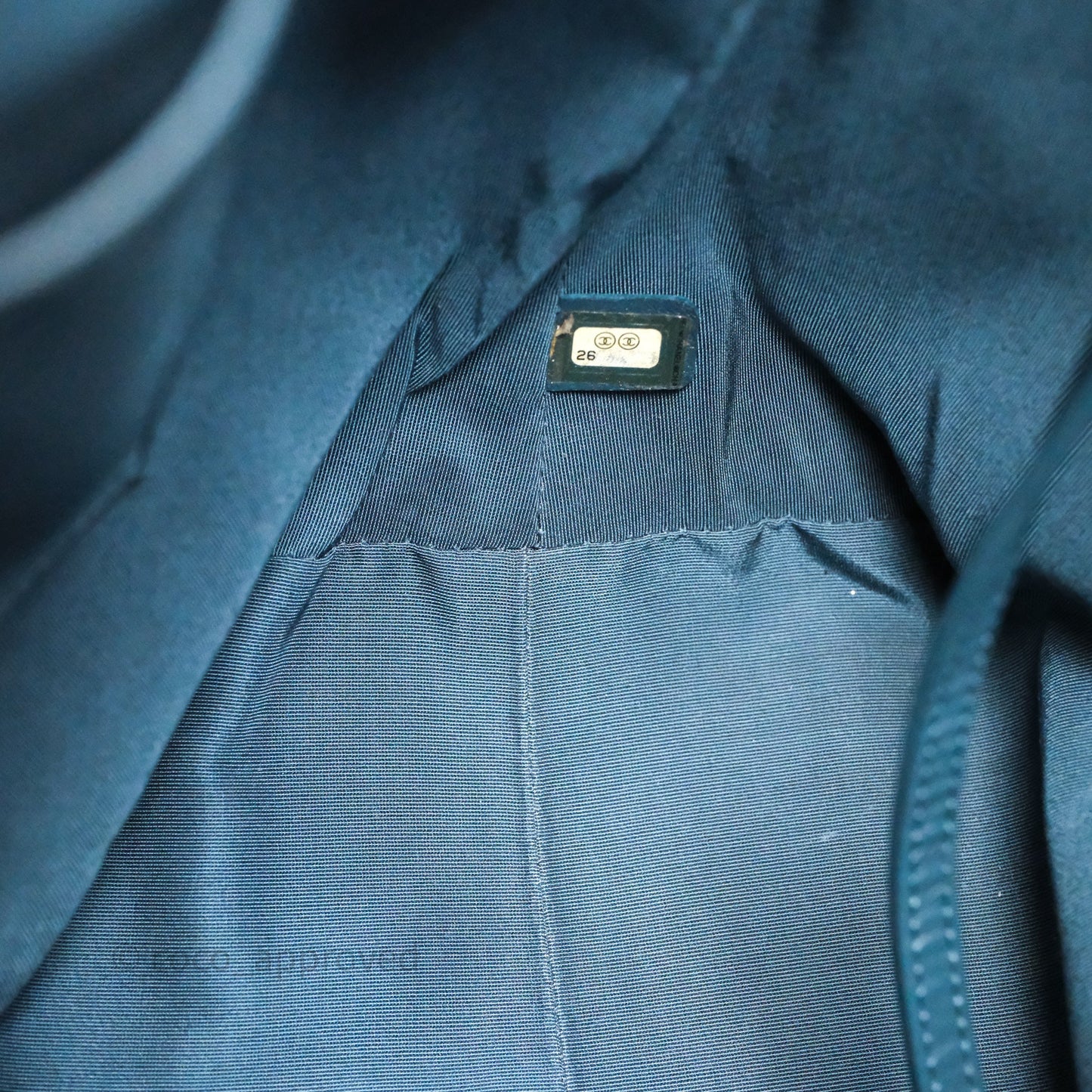 Chanel Button Up Hobo Bag Quilted Teal Calfskin Aged Gold Hardware