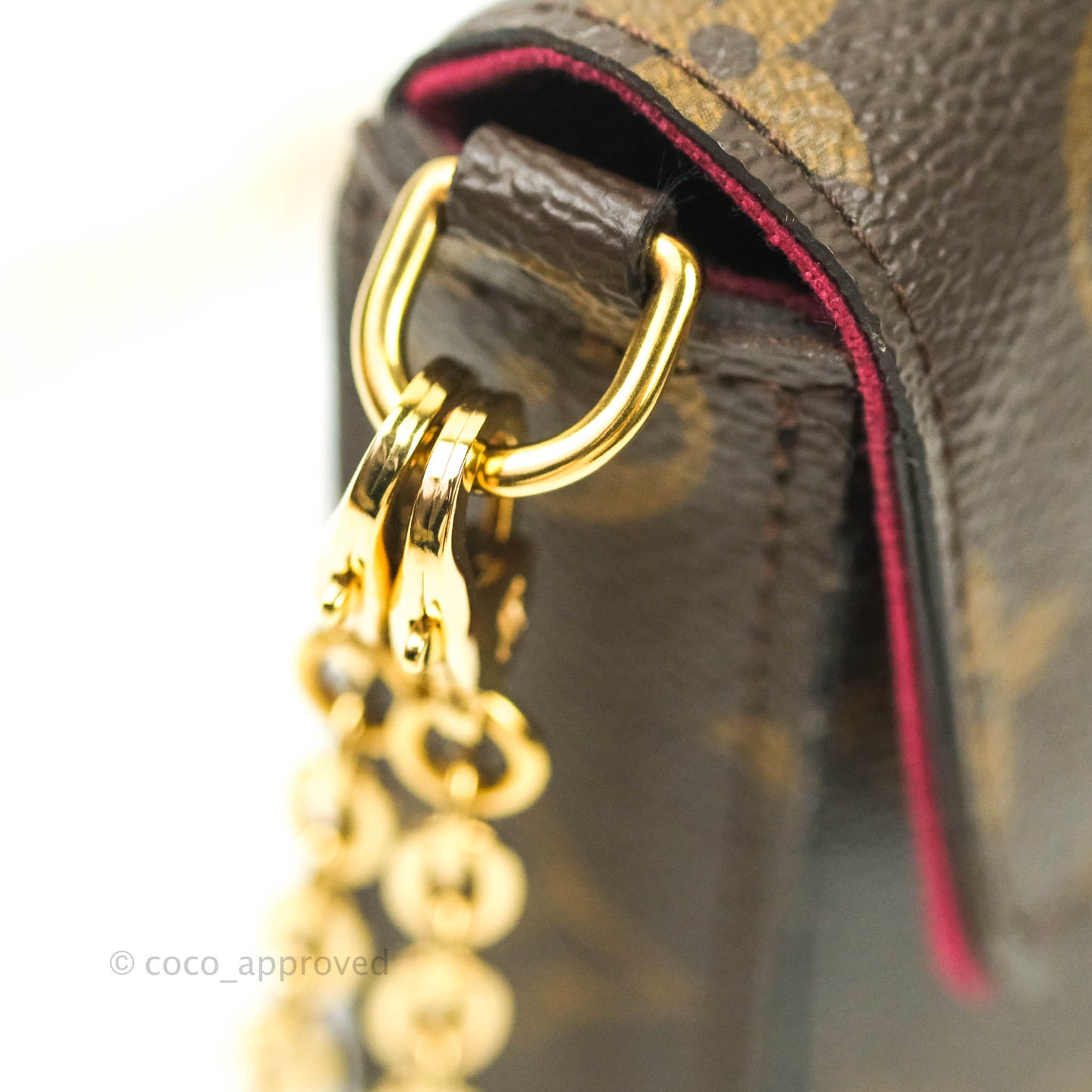 Louis Vuitton Monogram Canvas Pochette Félicie Bag Fuchsia Pink