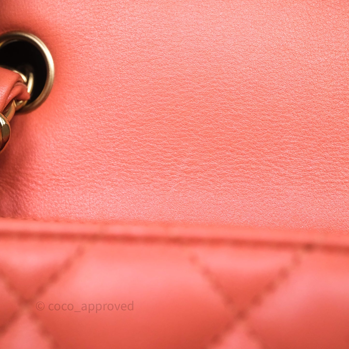Chanel Mini Square Flap Quilted Pink Lambskin Gold Hardware