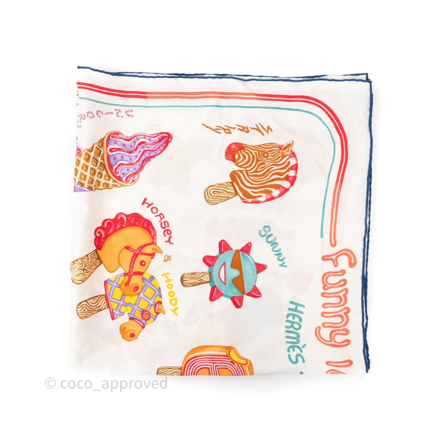 Hermès Funny Ice Cream Scarf 70