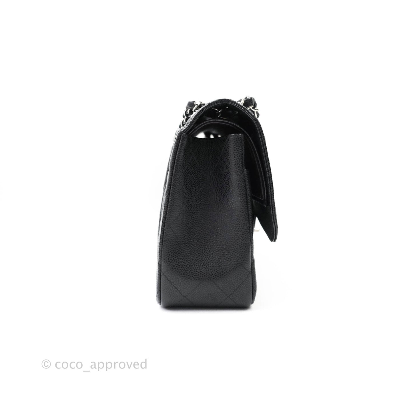 Chanel Jumbo Double Flap Black Caviar Silver Hardware⁣⁣