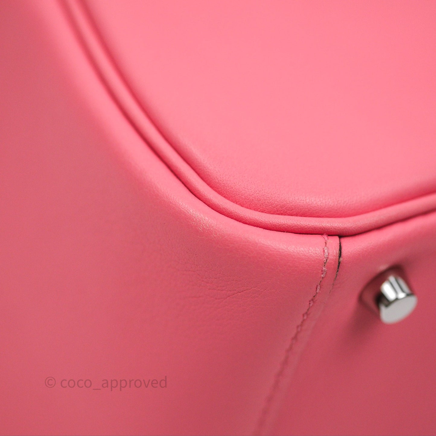 Hermès Mini Lindy 20 Rose Ete K4 Swift Palladium Hardware