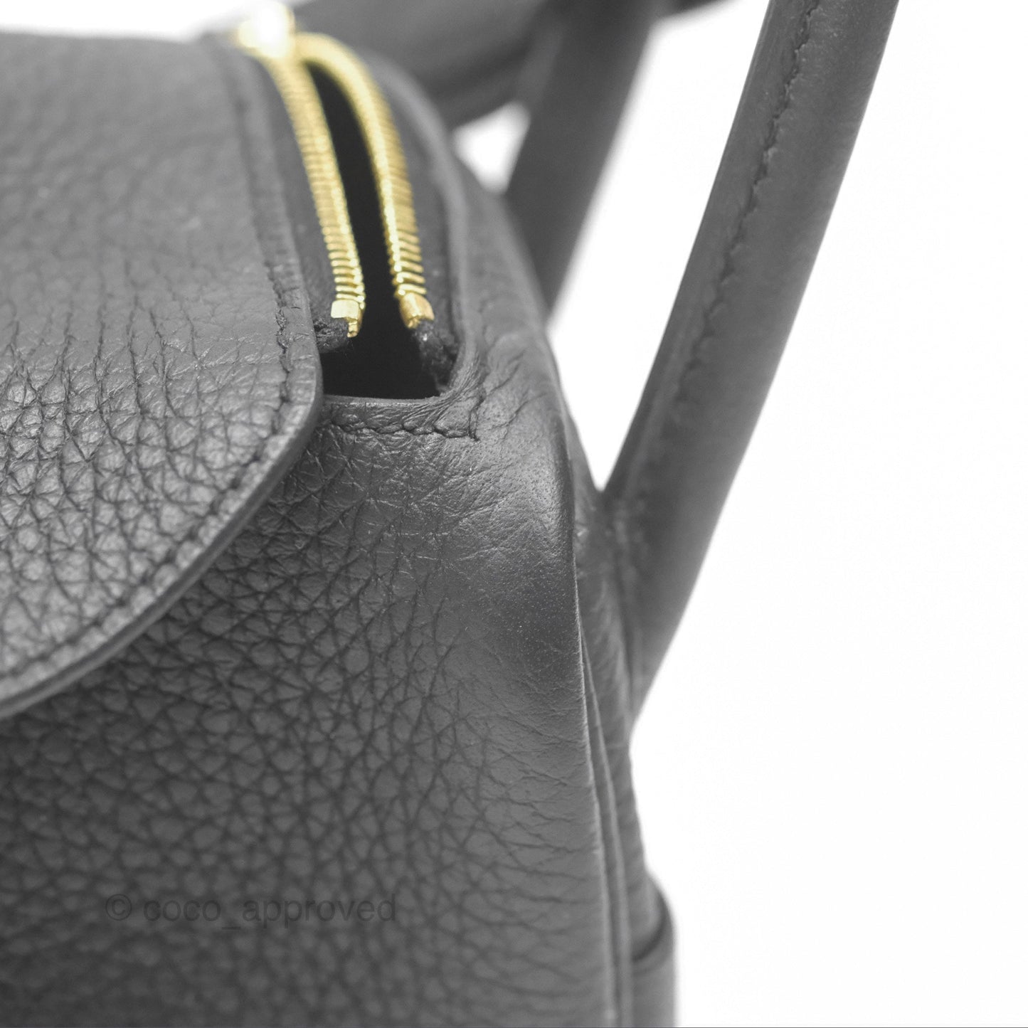 Hermès Mini Lindy 20 Noir 89 Clemence Gold Hardware