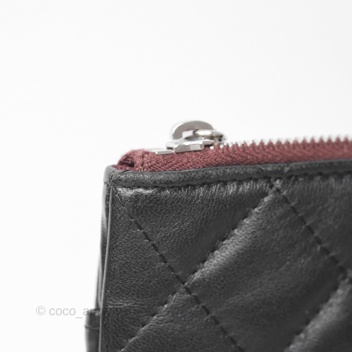 Chanel Flap O Case Clutch Black Lambskin Silver Hardware
