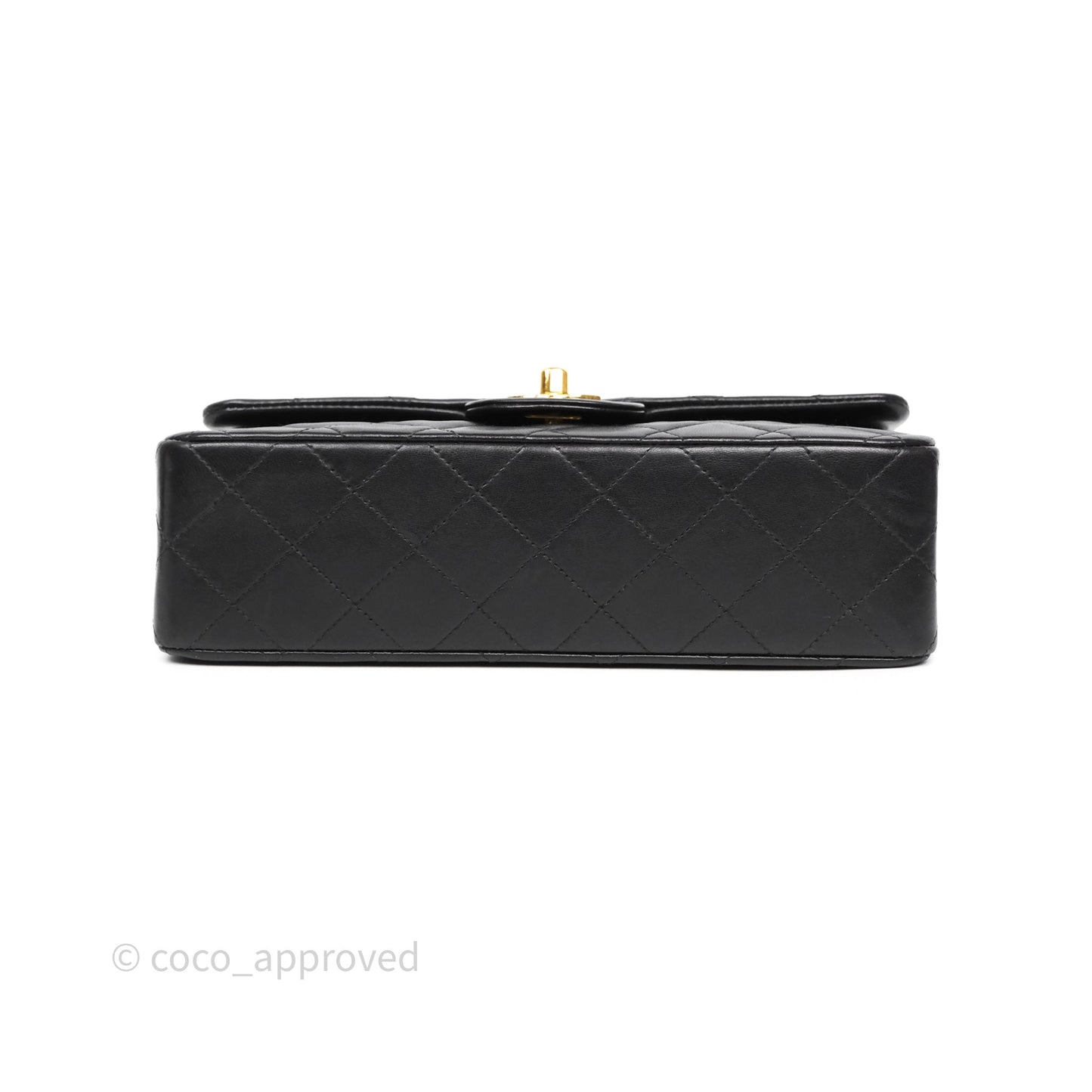 Chanel Vintage Small Classic Flap Black Lambskin 24K Gold Hardware