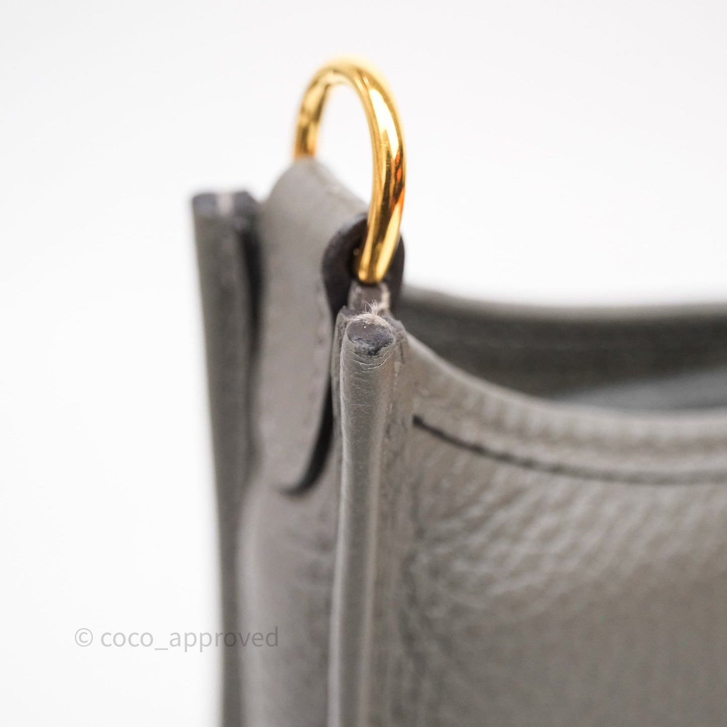 Hermès Mini Evelyne 16 Gris Meyer 0L Clemence Gold Hardware