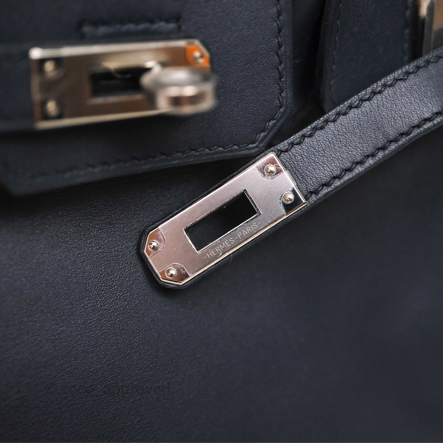 Hermes Birkin 25 Indigo Blue Swift Palladium Hardware