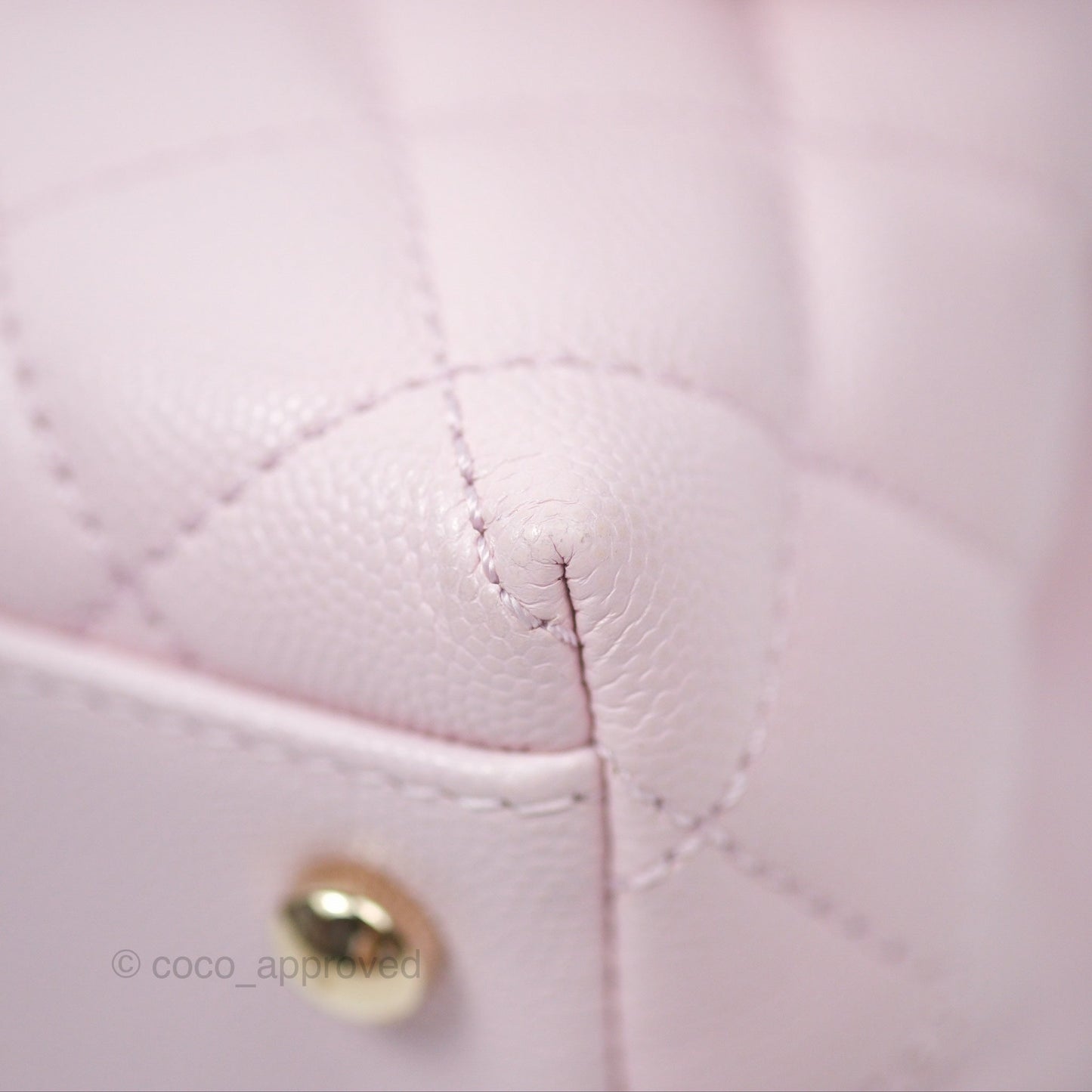 Chanel Small Coco Handle Light Pink Caviar Gold Hardware