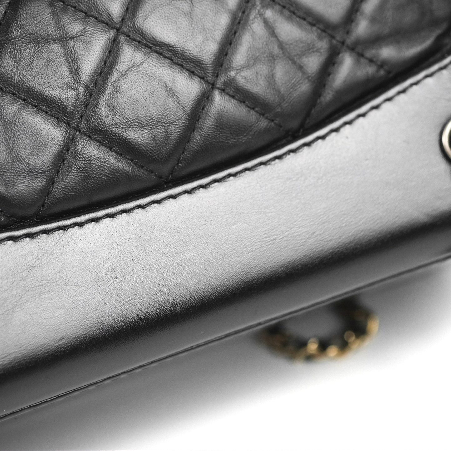 Chanel Medium Gabrielle Backpack Black Aged Calfskin