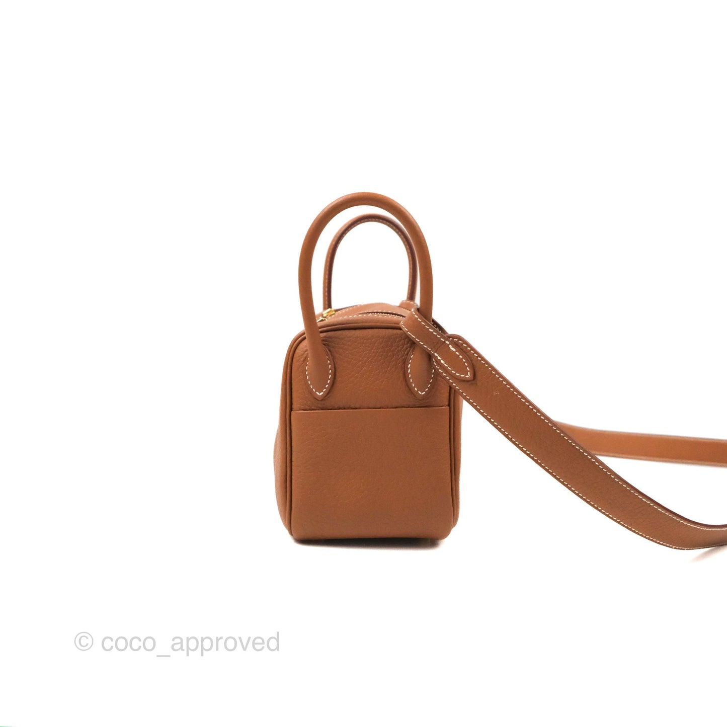 Hermès Mini Lindy 20 Gold Clemence Gold Hardware
