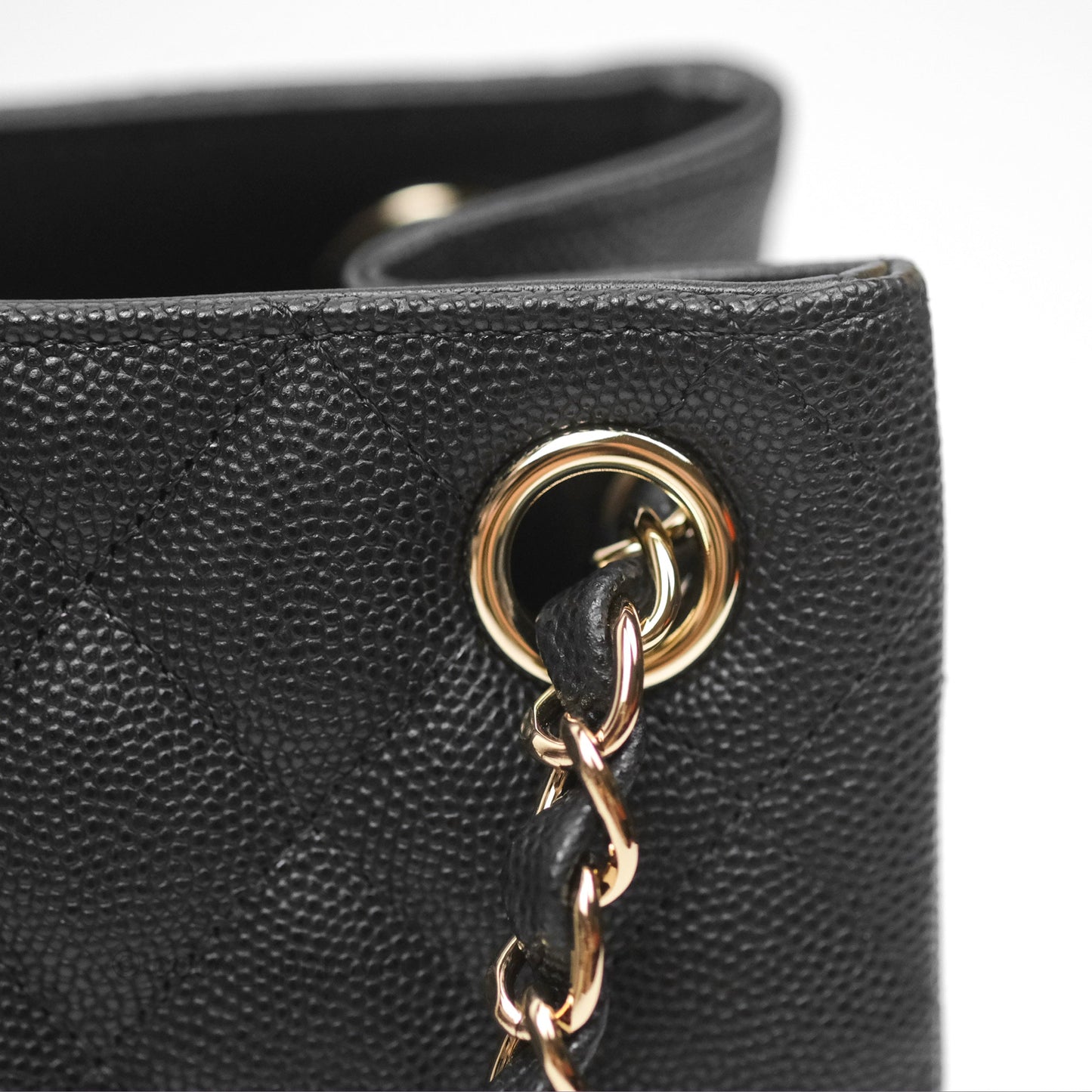 Chanel Mini Bucket Tote Black Caviar Gold Hardware 22S