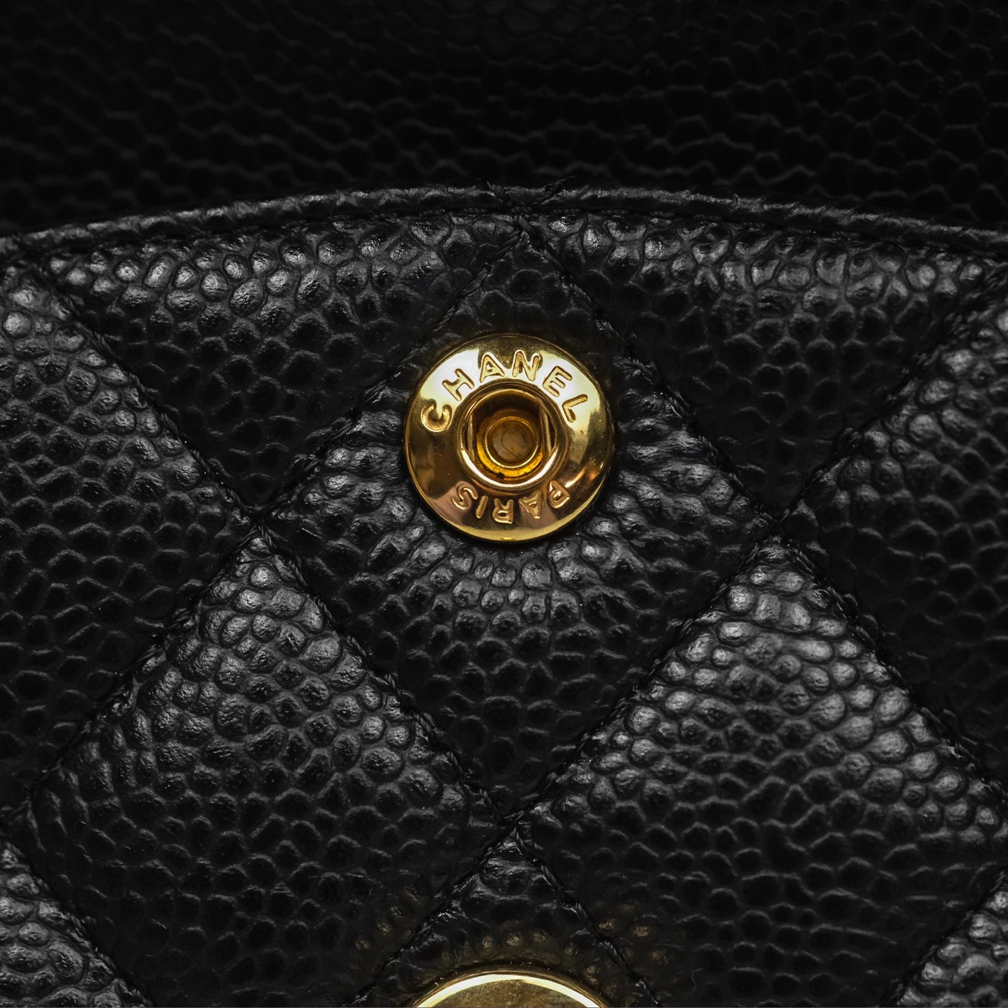 Chanel Small S/M Classic Flap Quilted Black Caviar Gold Hardware