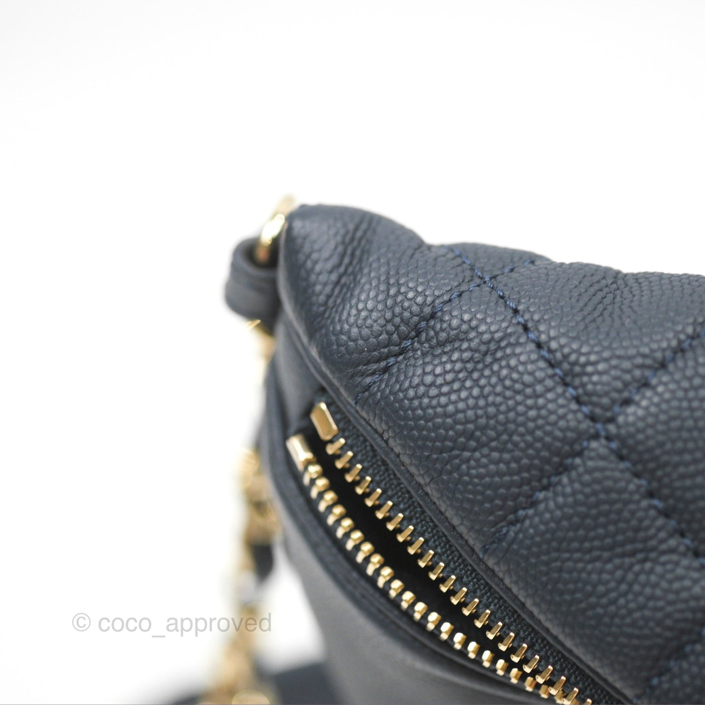 Chanel Business Affinity Waist Belt Bag Navy Caviar Gold Hardware